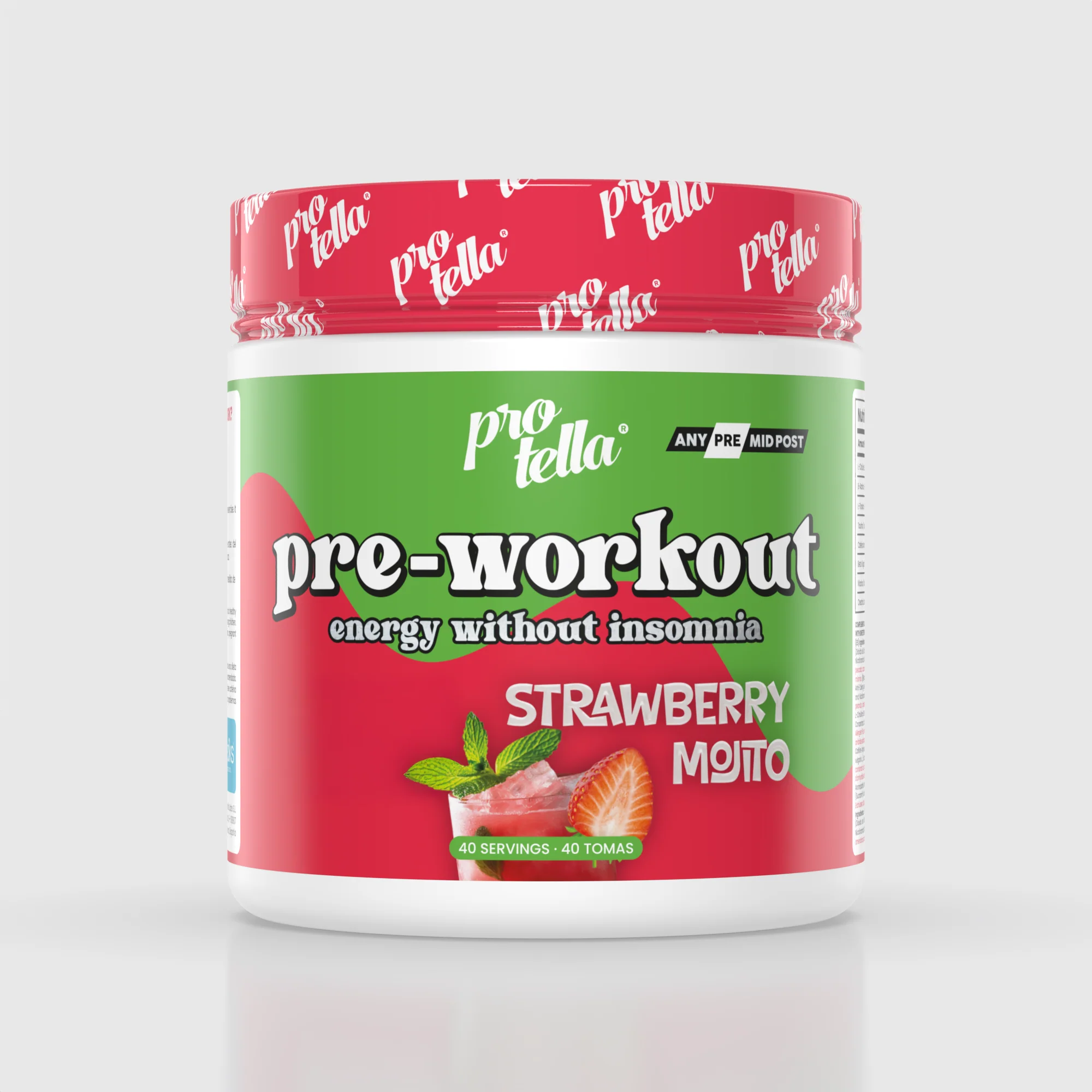 PROTELLA Pre Workout Strawberry Mojito 280g