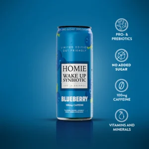 Homie Wake Up Synbiotic Blueberry 330ml
