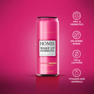 Homie Wake Up Synbiotic Strawberry/Lemonade 330ml