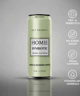 Homie Wake Up Synbiotic Apple/Eldelflower 330ml